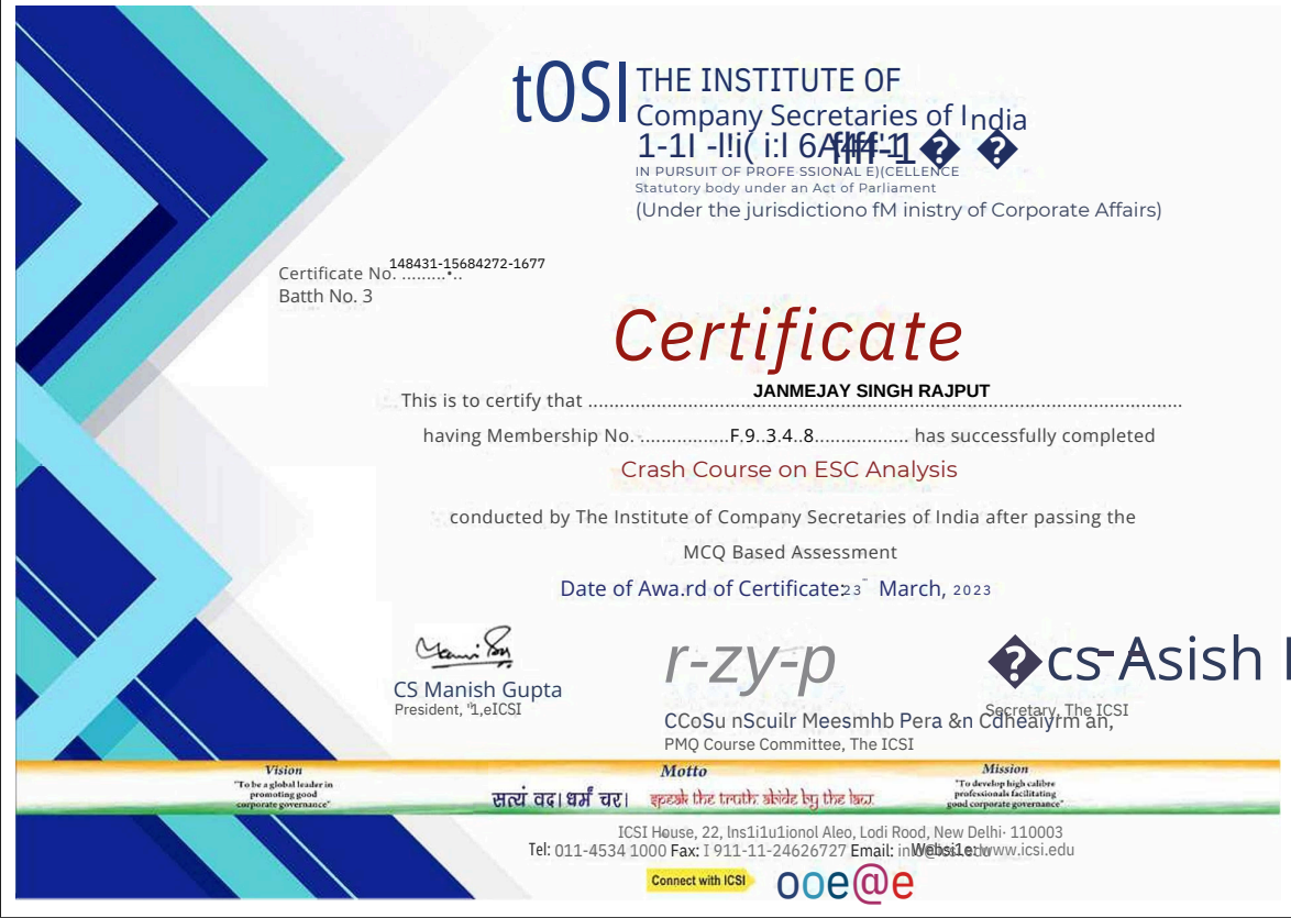 Certificate - 150755